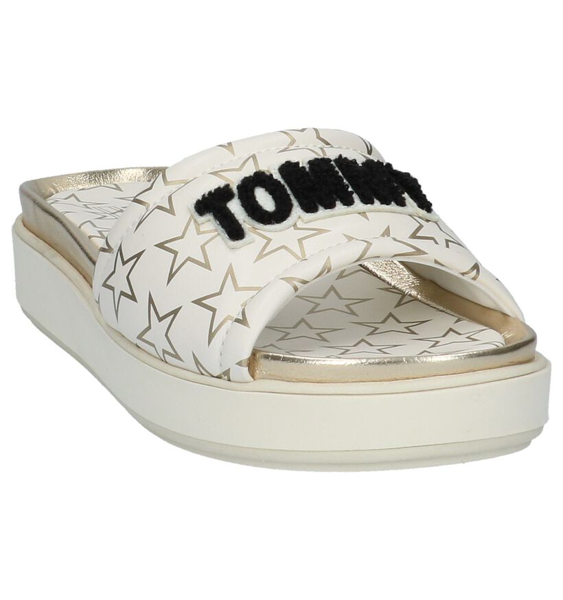 Witte Badslippers Tommy Hilfiger Jeans, , pdp