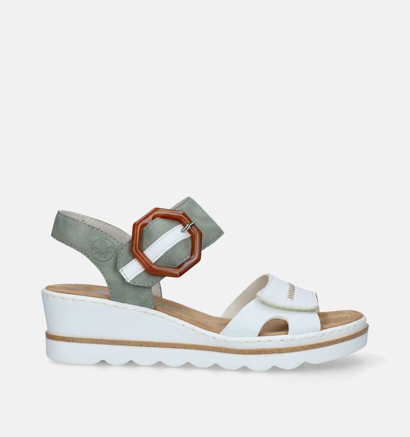 Rieker Sandales compensées en Blanc pour femmes (339137)