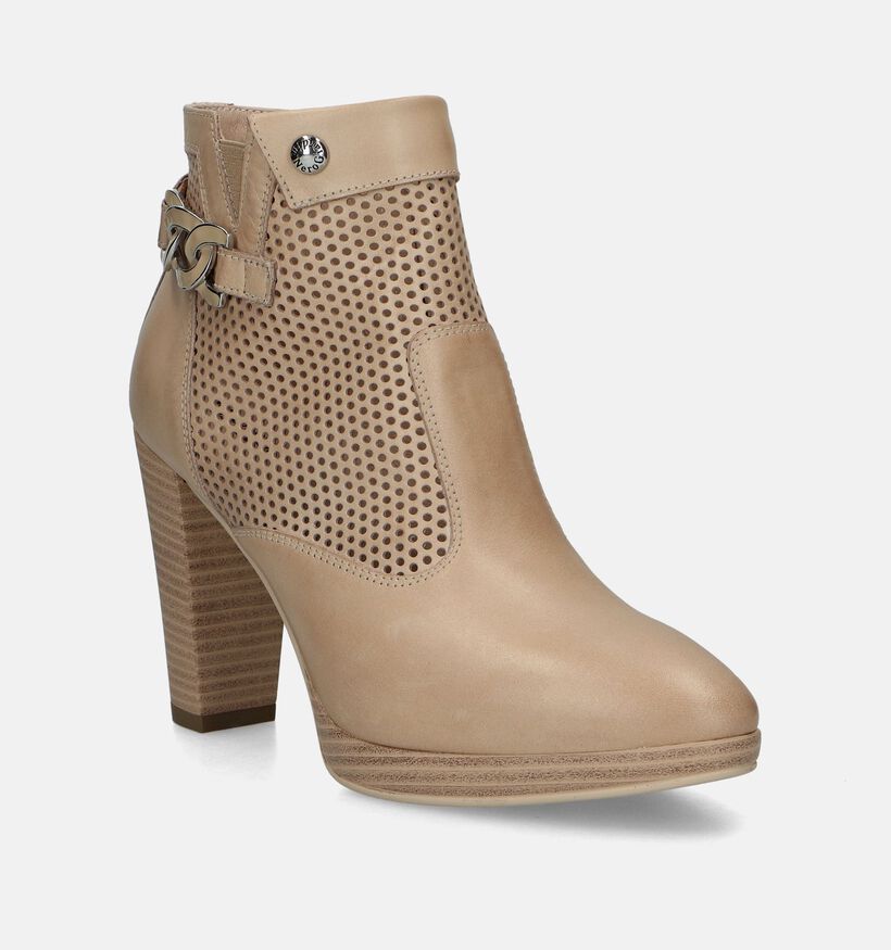 NeroGiardini Bottines à talons en Taupe pour femmes (339522)