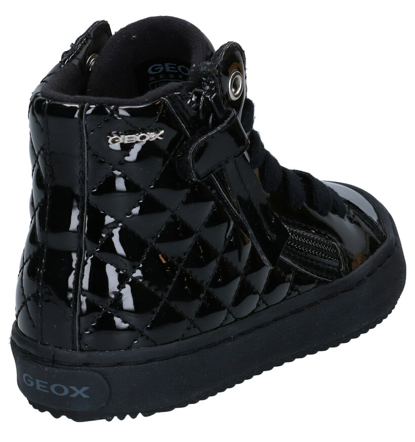 Geox Kalispera Zwarte Hoge Sneakers in kunstleer (295129)