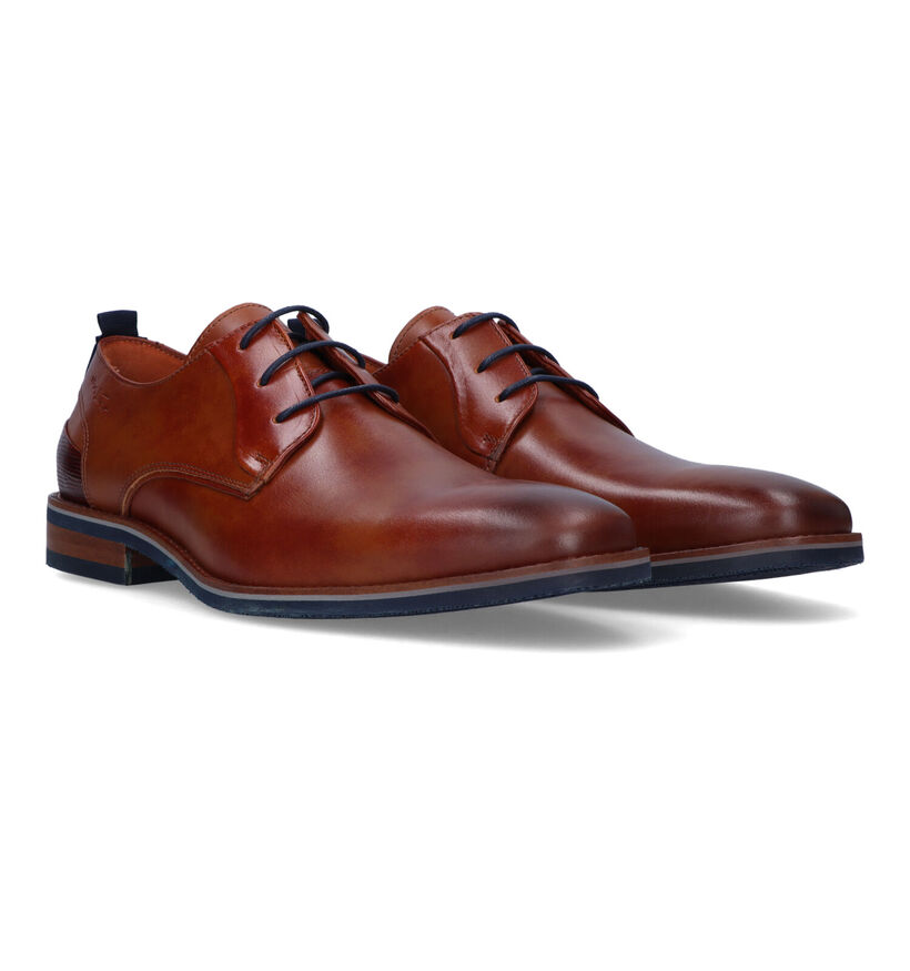 Van Lier Amalfi Chaussures classiques en Cognac pour hommes (322505)