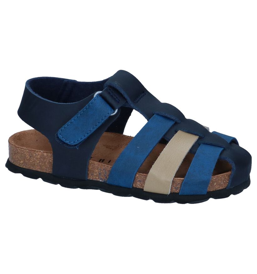 Donkerblauwe Sandalen Milo & Mila in kunstleer (241387)