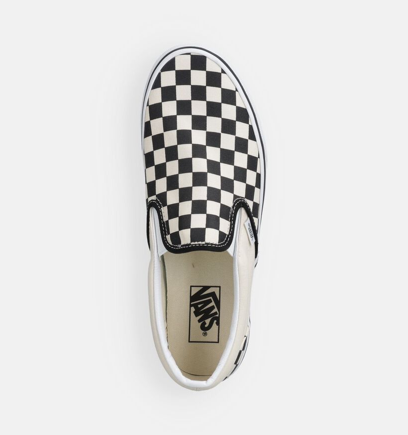 Vans Classic Checkerboard Slip-ons en Noir/Blanc pour hommes (368209)