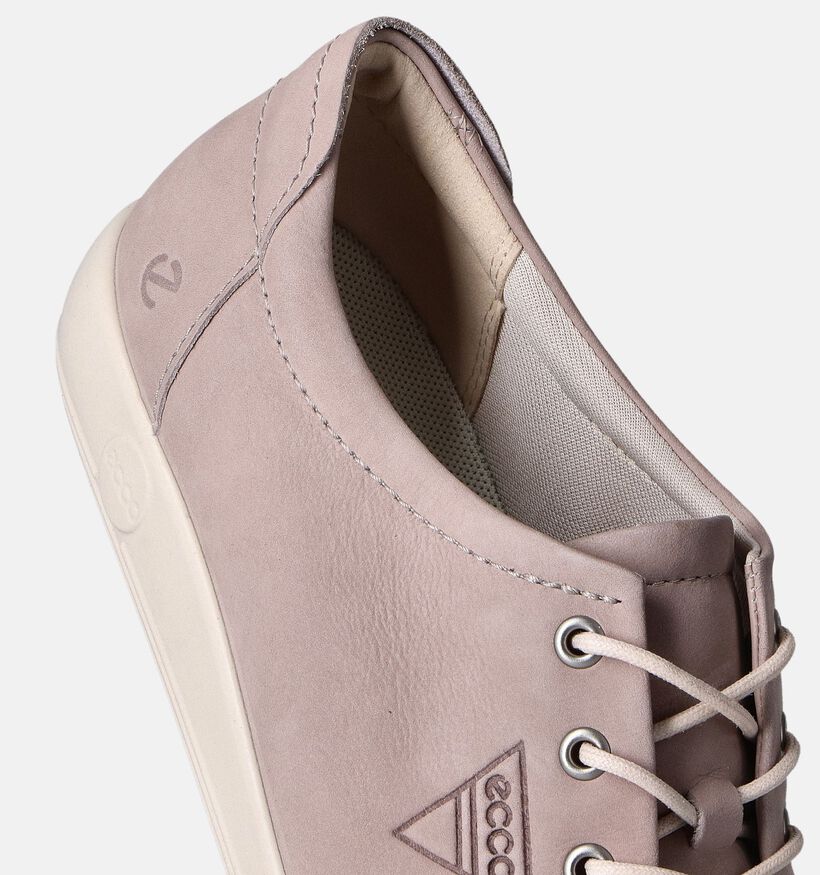 ECCO Soft 2.0 Taupe Veterschoenen voor dames (353351) - geschikt voor steunzolen