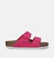 Birkenstock Arizona Rivet Logo Textile Nu-pieds en Rouge pour femmes (338038)