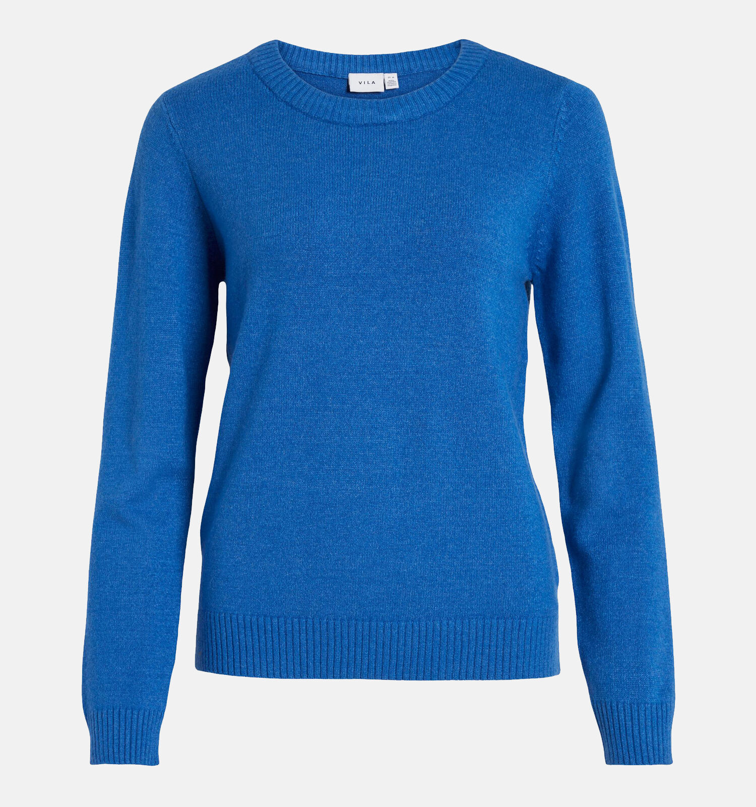 Blauwe store kabeltrui dames