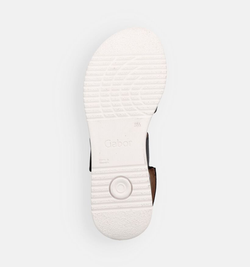 Gabor Sandales compens&eacute;es en Noir pour femmes (371133)