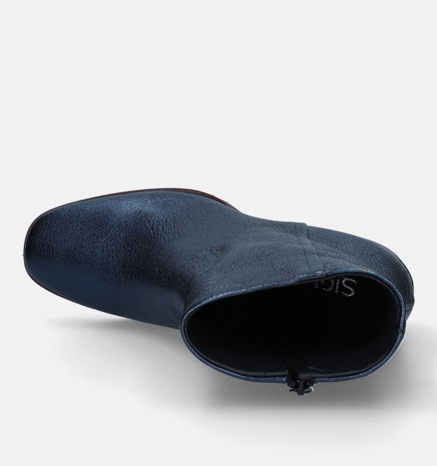 Blauwe enkellaarsjes sales met hak