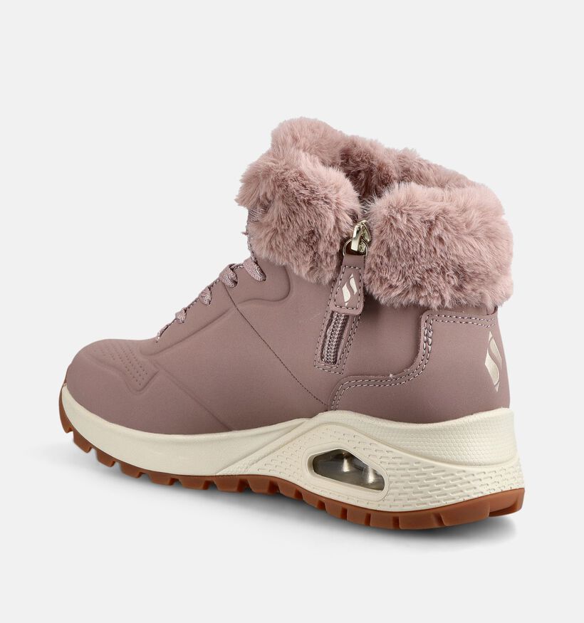Skechers Uno Rugged Roze Boots met Veters en Rits voor dames (377978)
