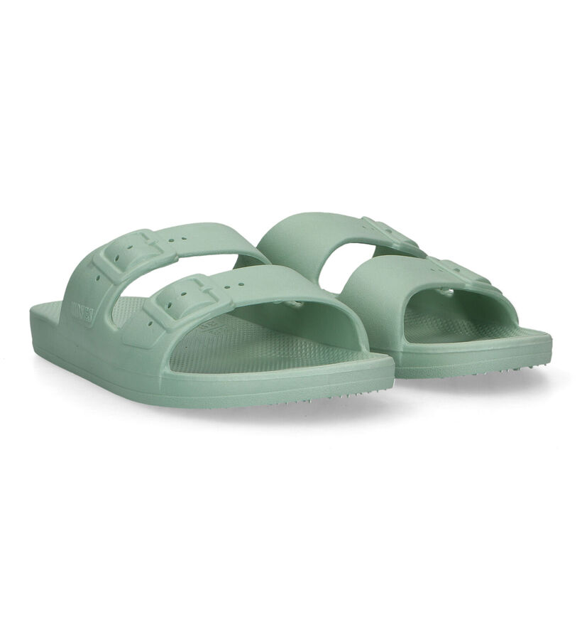 Freedom Moses Basic Nu-pieds en Vert Kaki pour femmes (340276)
