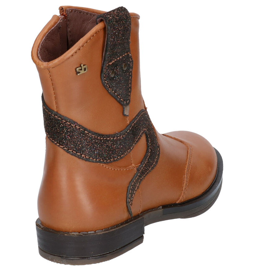 STONES and BONES Snaca Bottes en Cognac en cuir (255527)