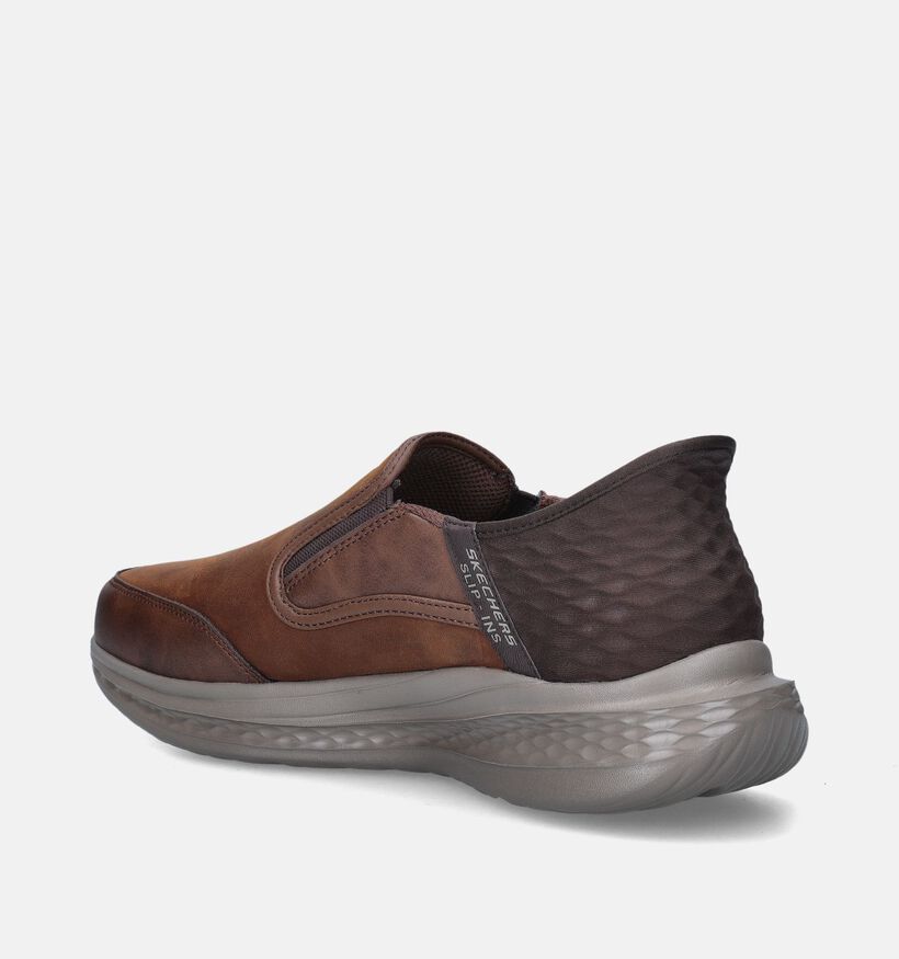 Skechers Slade Cognac Slip-ins voor heren (350326) - geschikt voor steunzolen