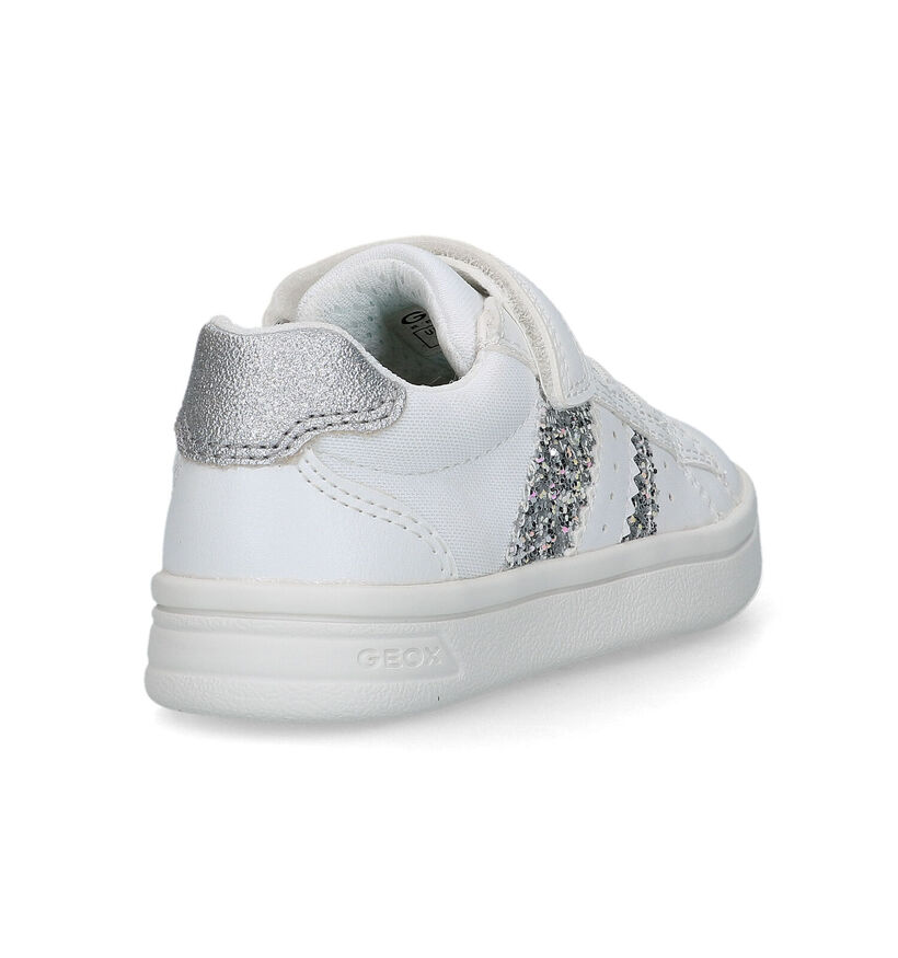 Geox Djrock Baskets en Blanc pour filles (330114) - pour semelles orthopédiques