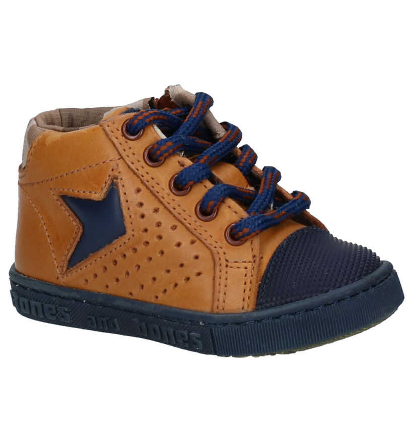 STONES and BONES Cognac Hoge Schoenen in leer (255456)