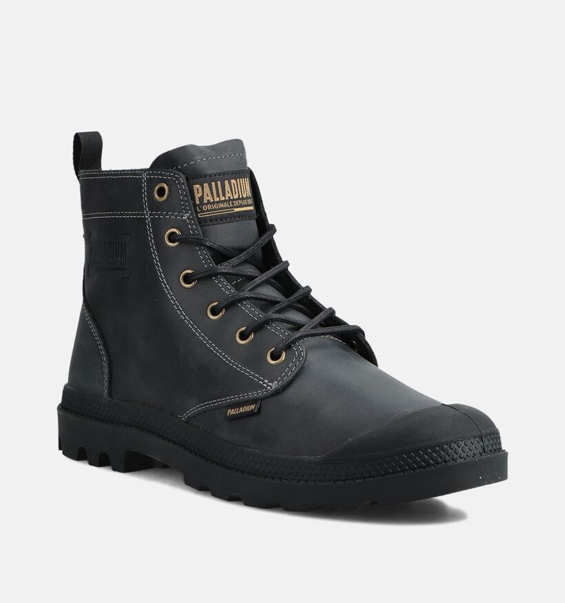 Palladium Pampa Zip LTH Legacy Zwarte Veterboots voor heren (362109) - geschikt voor steunzolen