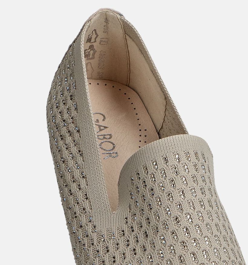 Gabor Beige Loafers voor dames (368353) - geschikt voor steunzolen