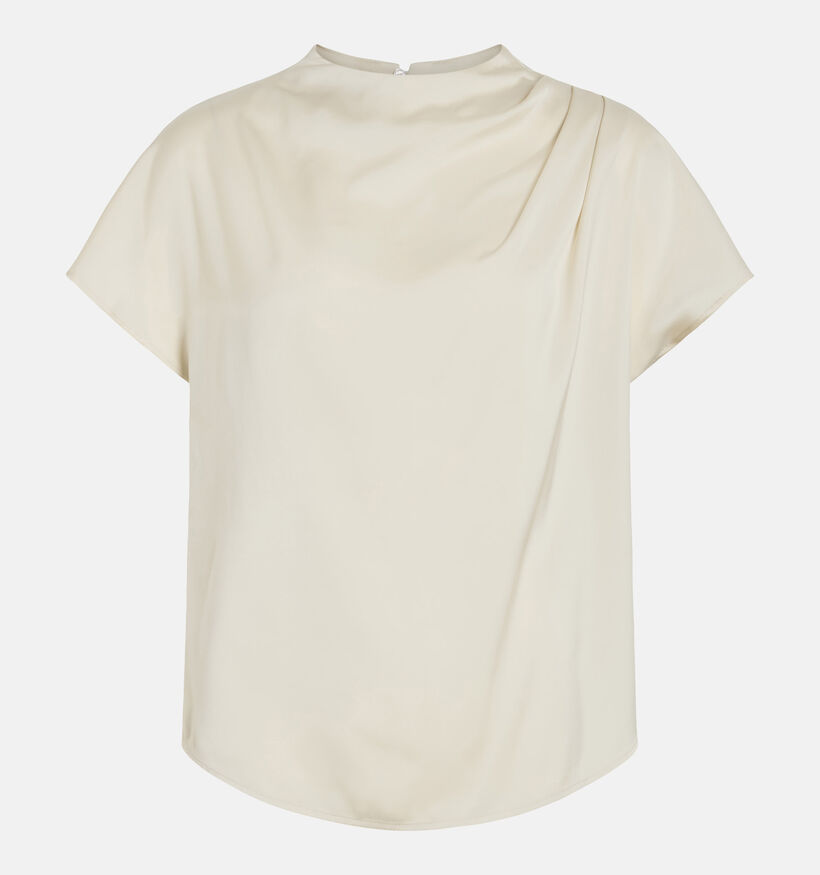 Vila Elmina Funnel Neck Ecru Blouse voor dames (382050)