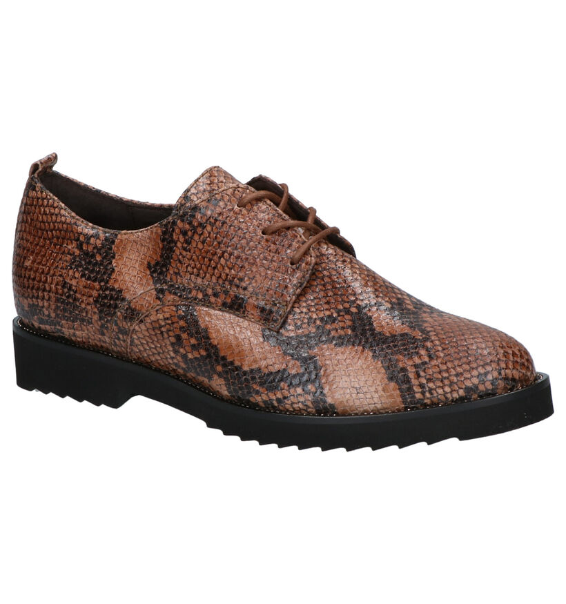 Softwaves Cognac Veterschoenen in leer (261477)