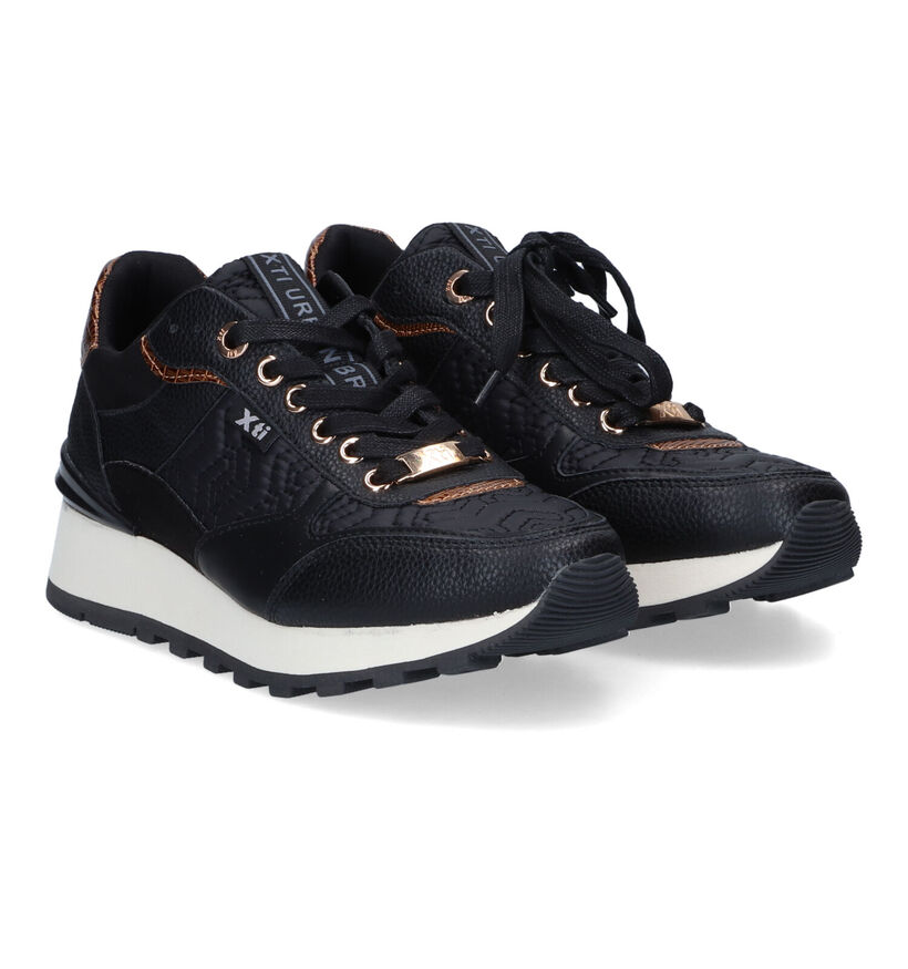 Xti Zwarte Sneakers in kunstleer (317544)
