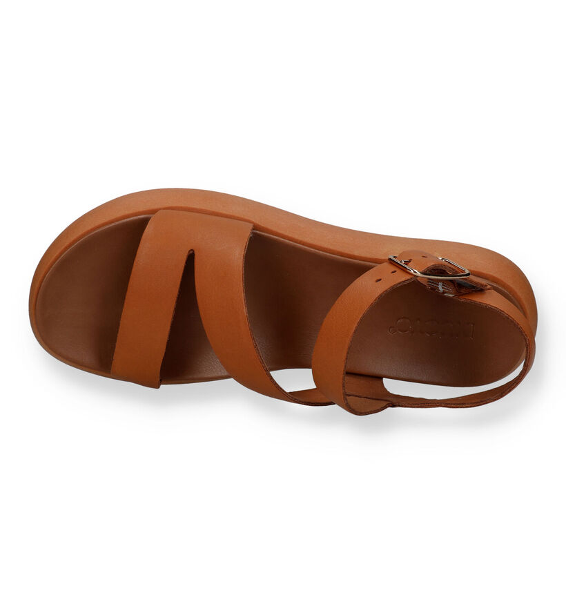 Inuovo Sandales plates en Noir pour femmes (356459)