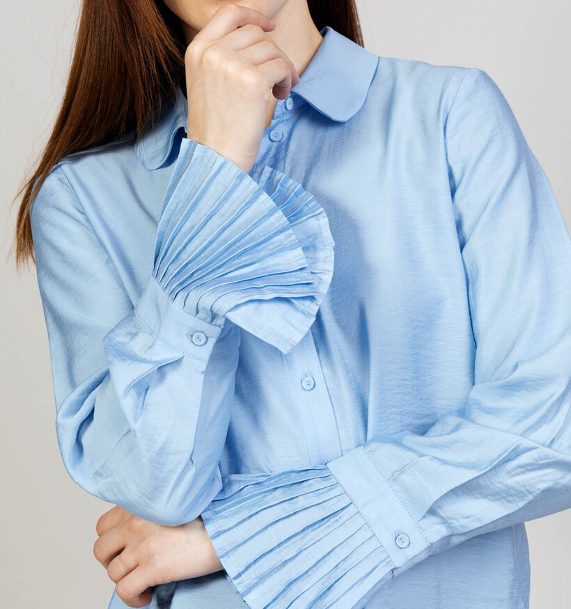 Vero Moda Plissi Lichtblauwe Blouse voor dames (366129)