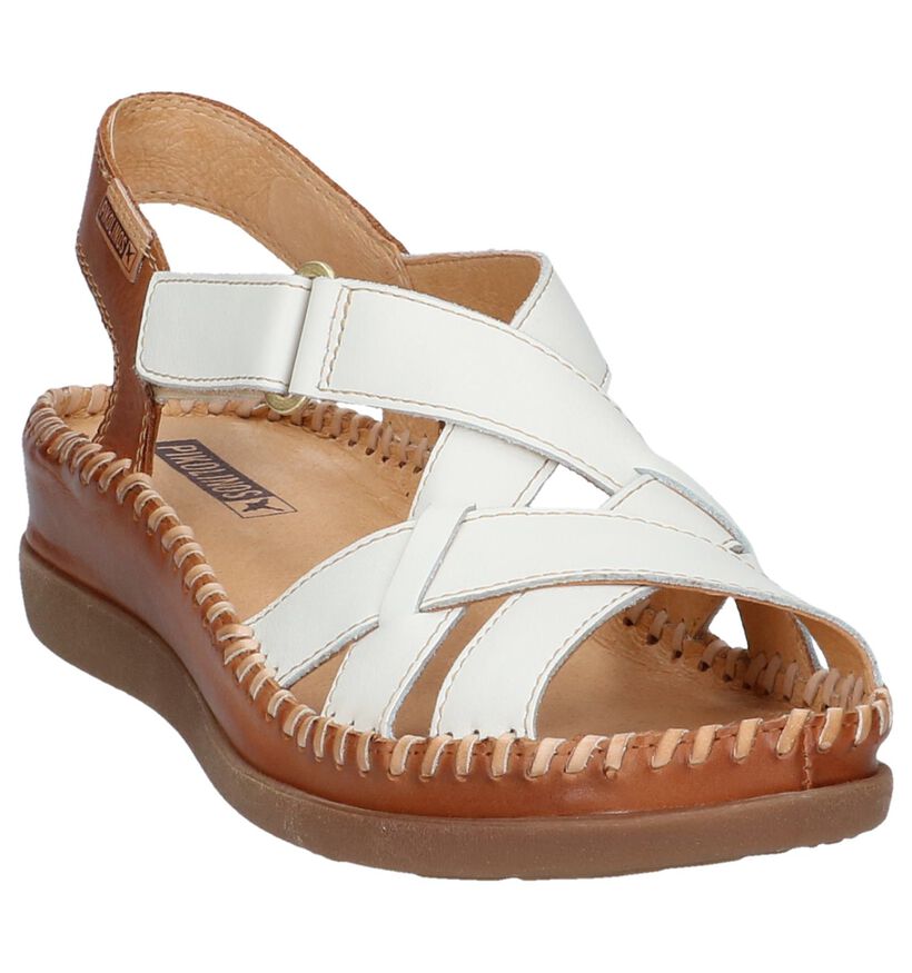 Pikolinos Cadaques Sandales en Ecru/Cognac en cuir (289114)