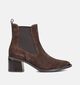 Tamaris Bottines &agrave; talons en Brun fonc&eacute; pour femmes (376629)