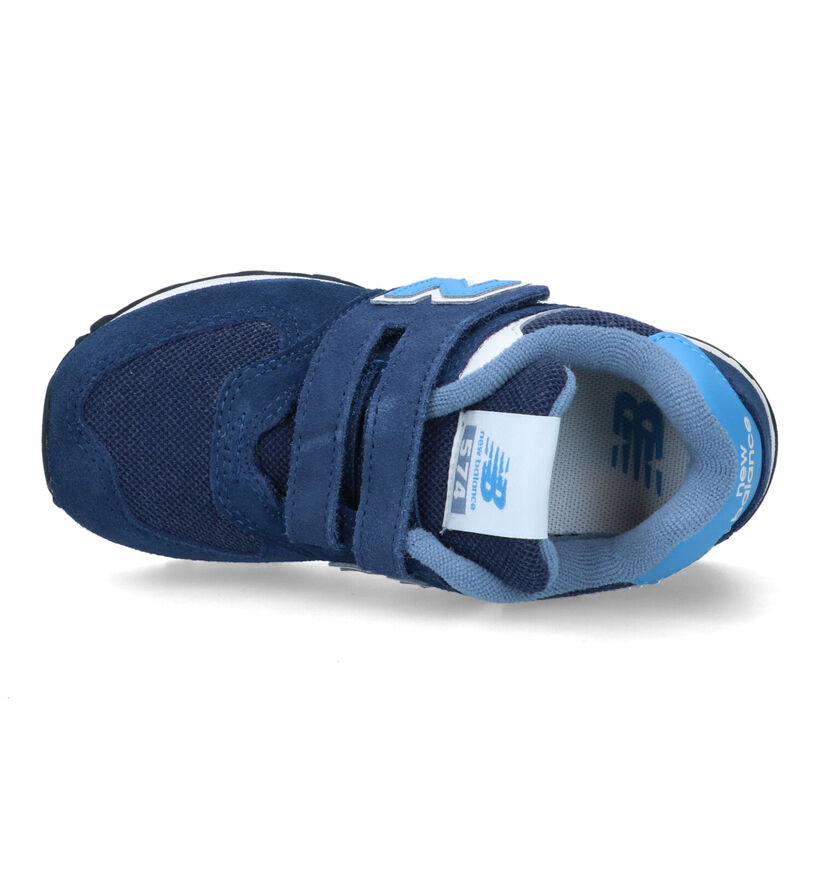 New Balance PV574 Baskets en Bleu pour garçons (319257) - pour semelles orthopédiques