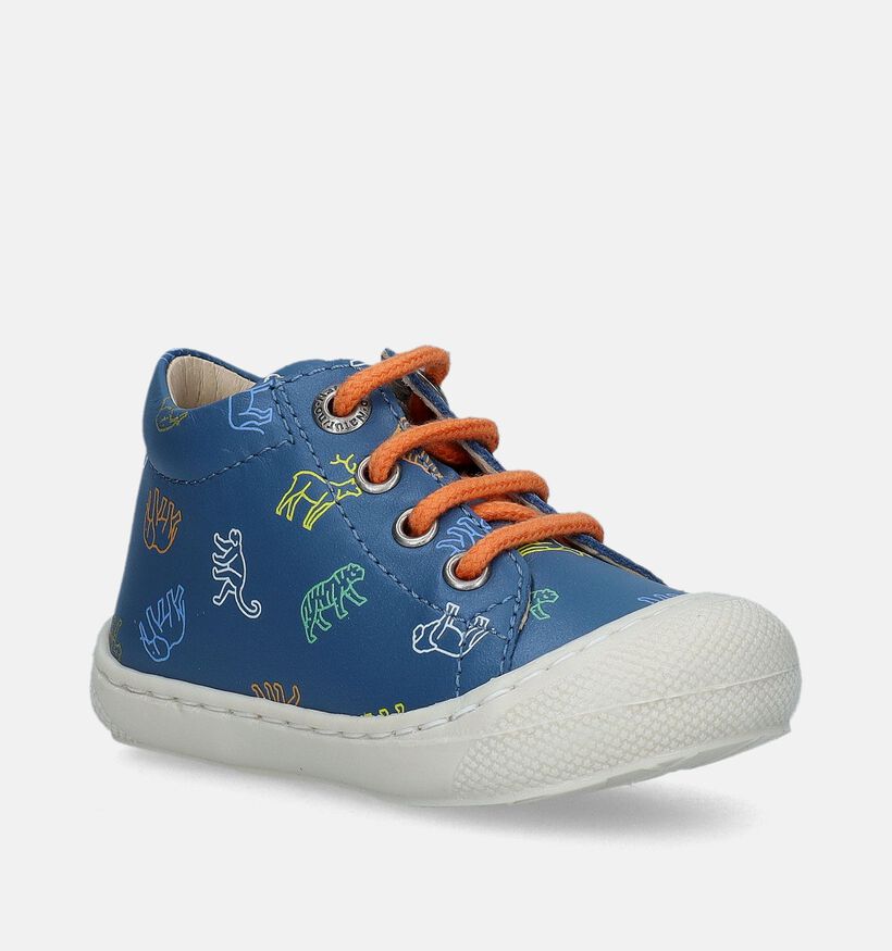 Naturino Cocoon Calf Blauwe Babyschoenen voor jongens, meisjes (339033)