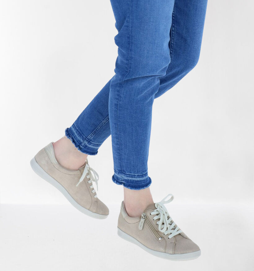 Mirel Sally Gouden Lage Schoenen in leer (285560)