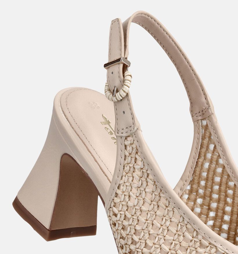 Tamaris Lichtbeige Sandalen met hak voor dames (371749)