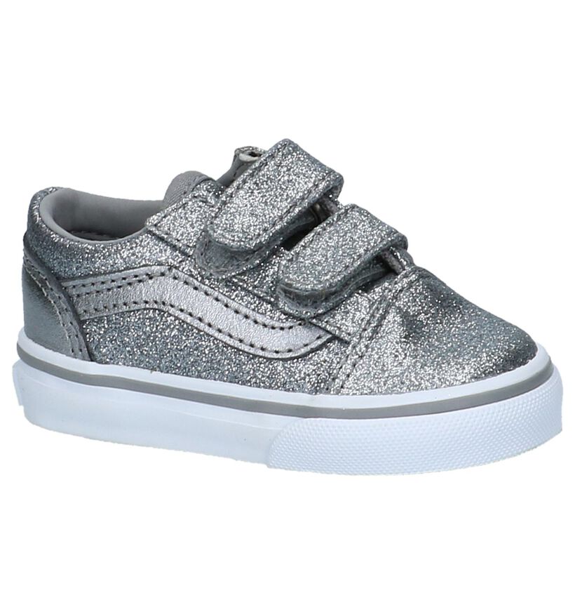 Vans Old Skool Babyschoentjes Zilver in stof (207933)