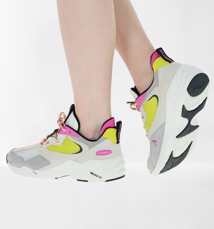 Arkk Kanetyk Beige Sneakers in kunstleer (275868)