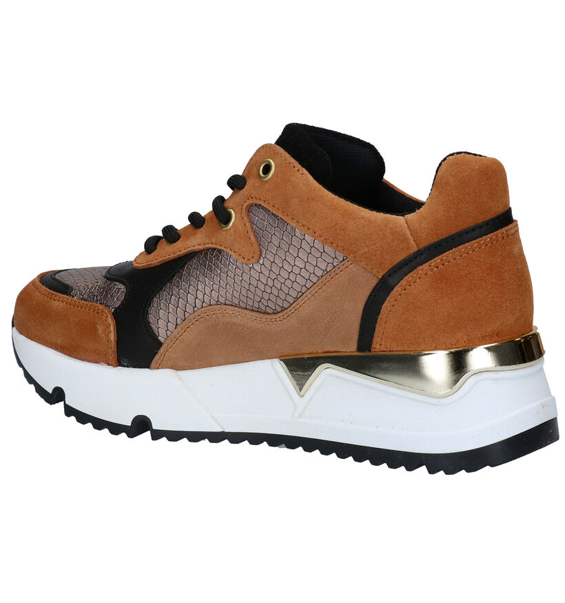 Bullboxer Cognac/Bronzen Sneakers in leer (281542)