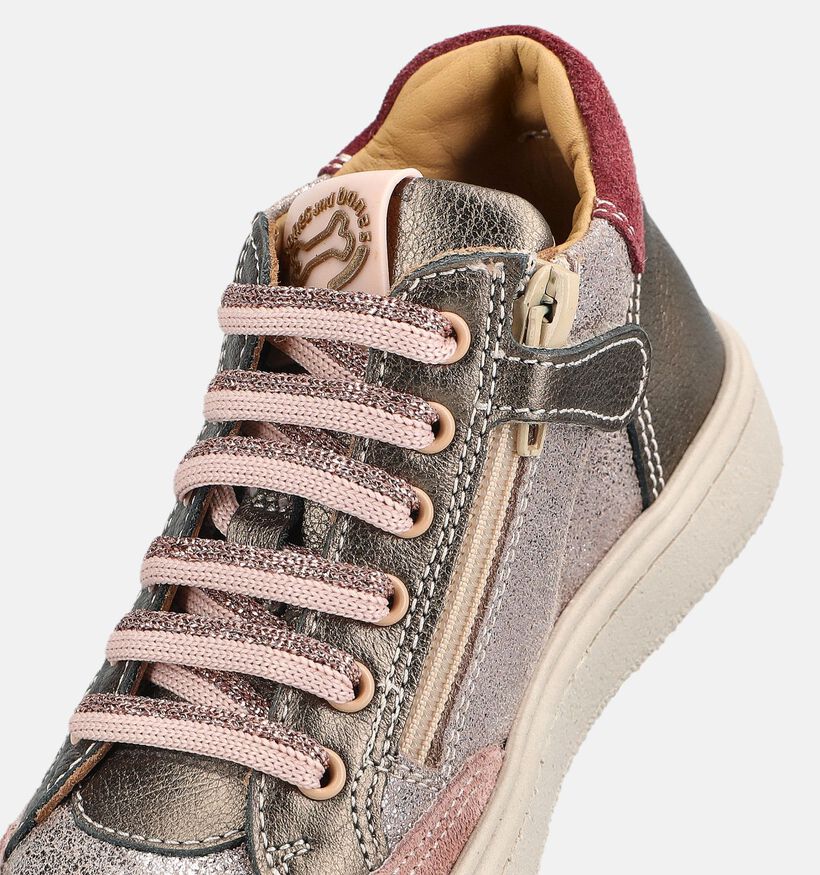 STONES and BONES India Boots &agrave; lacets en Rose pour filles (378203) - pour semelles orthop&eacute;diques