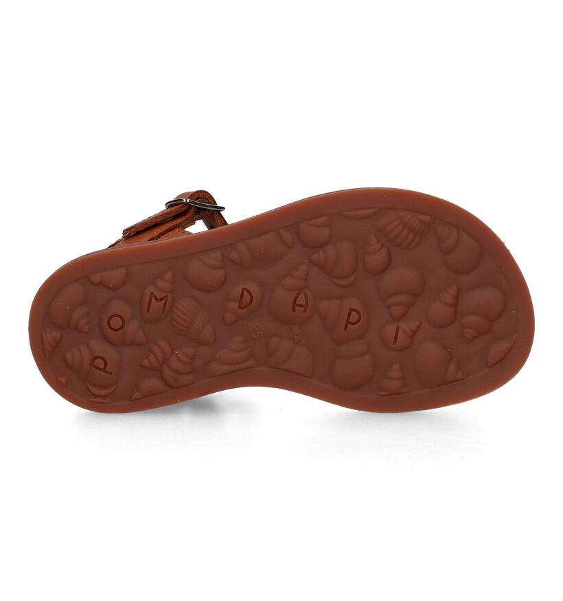 Pom d'Api Plagette Ferns Sandales en Cognac pour filles (322873)