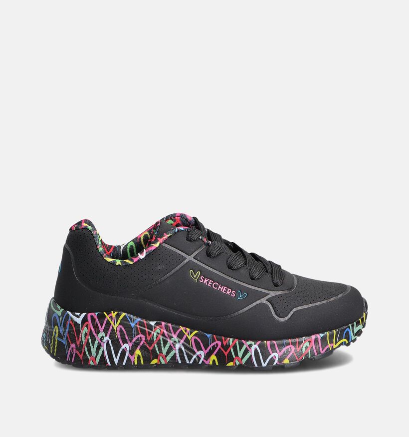 Skechers Uno Lite Lovely Luv Zwarte Sneakers voor meisjes (360952)
