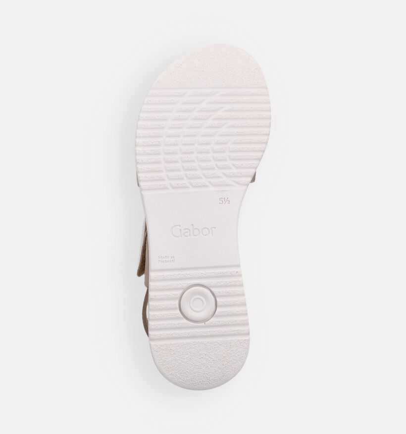 Gabor Sandales compens&eacute;es en Beige pour femmes (371169)