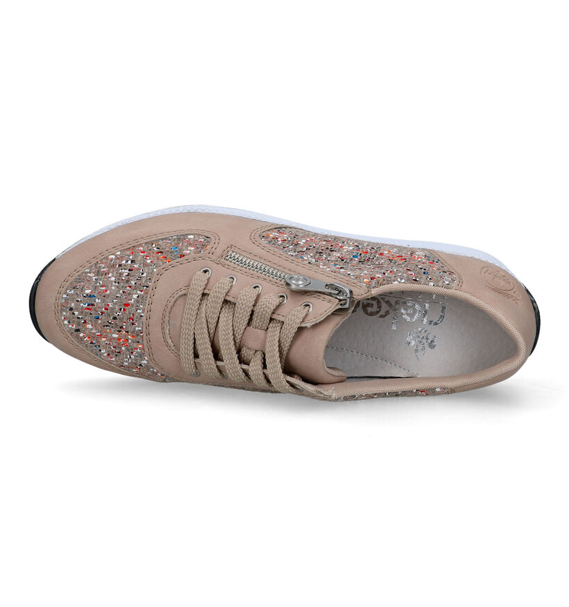 Rieker Beige Sneakers voor steunzolen voor dames (335505) - geschikt voor steunzolen