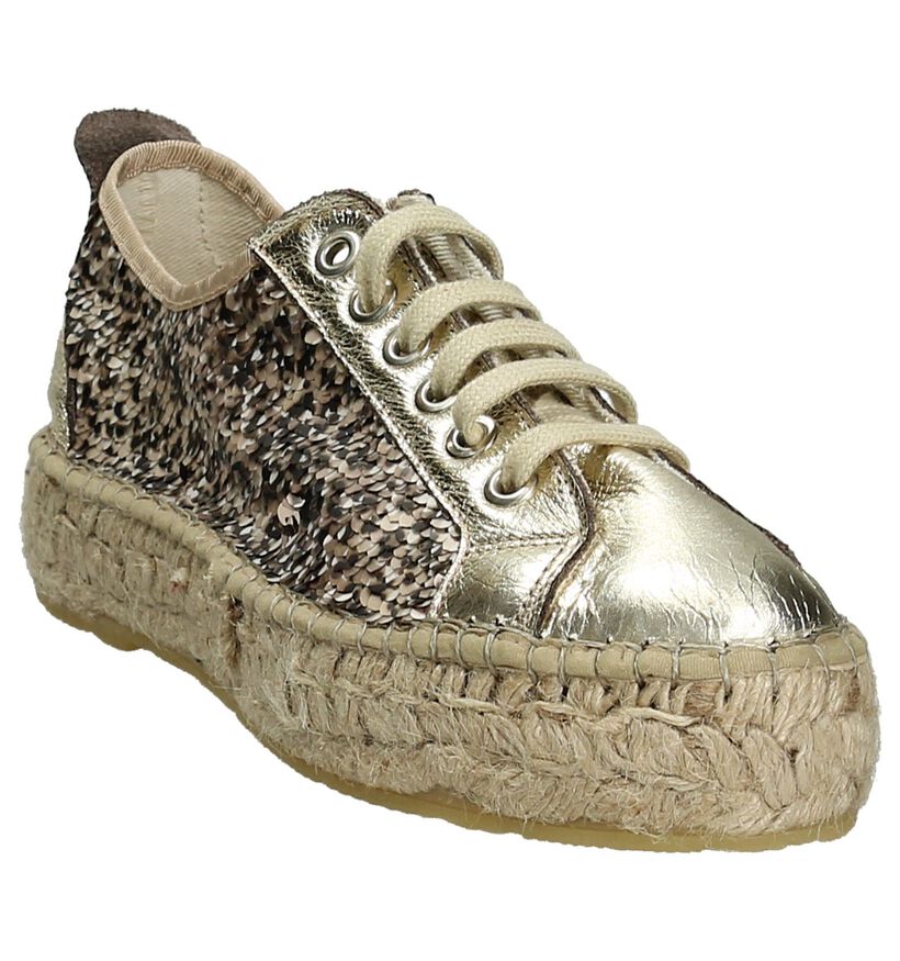 Fabiolas Chaussures à lacets en Or en cuir (196146)