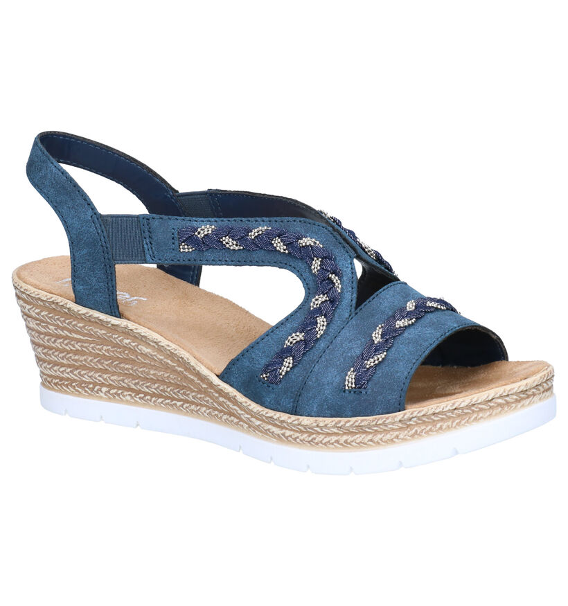 Rieker Blauwe Sandalen in kunstleer (273664)