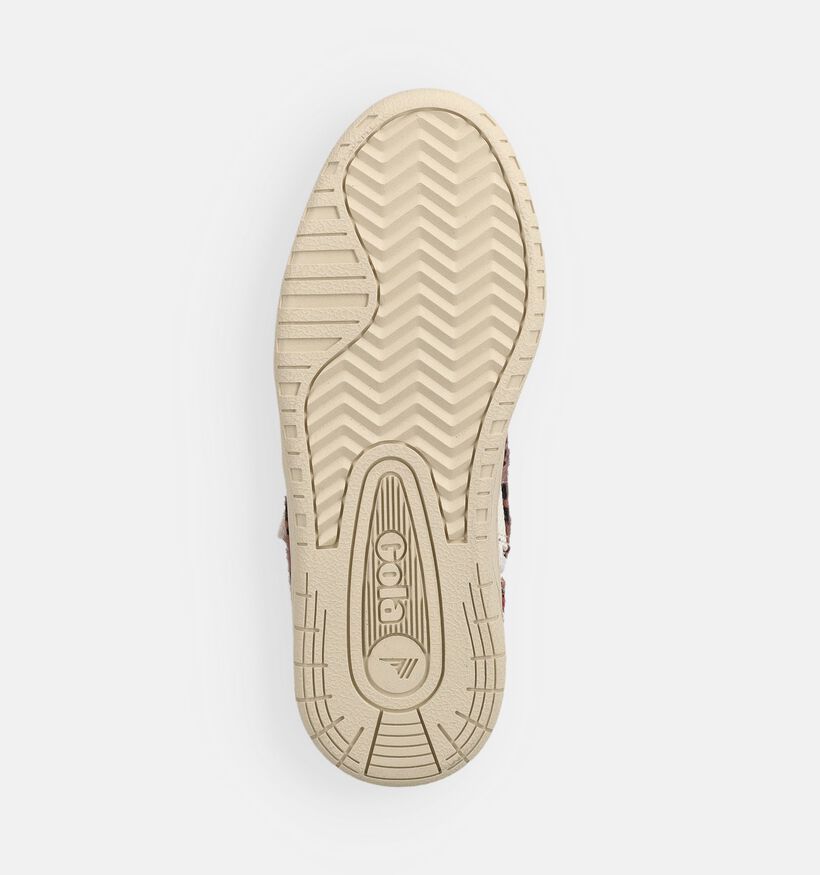 Gola Tallon Safari Strap Baskets montantes en Blanc/Rouge pour filles (376291) - pour semelles orthop&eacute;diques