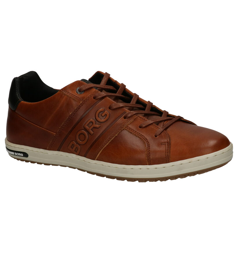 Björn Borg Cognac Veterschoenen in leer (254796)