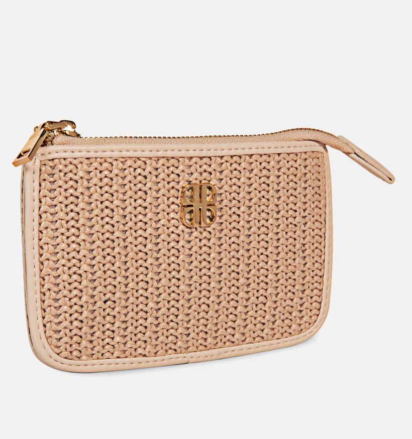 Laurent David Celine Porte-monnaie zippé en Beige pour femmes (358031)