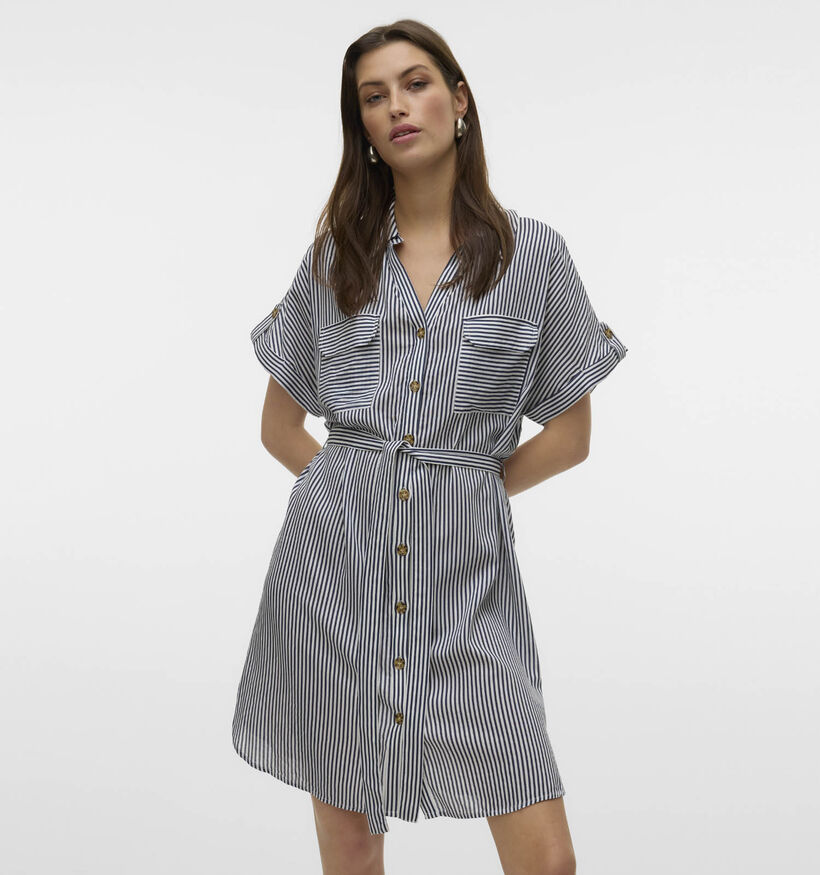 Vero Moda Robe mi-longues en Bleu pour femmes (369431)