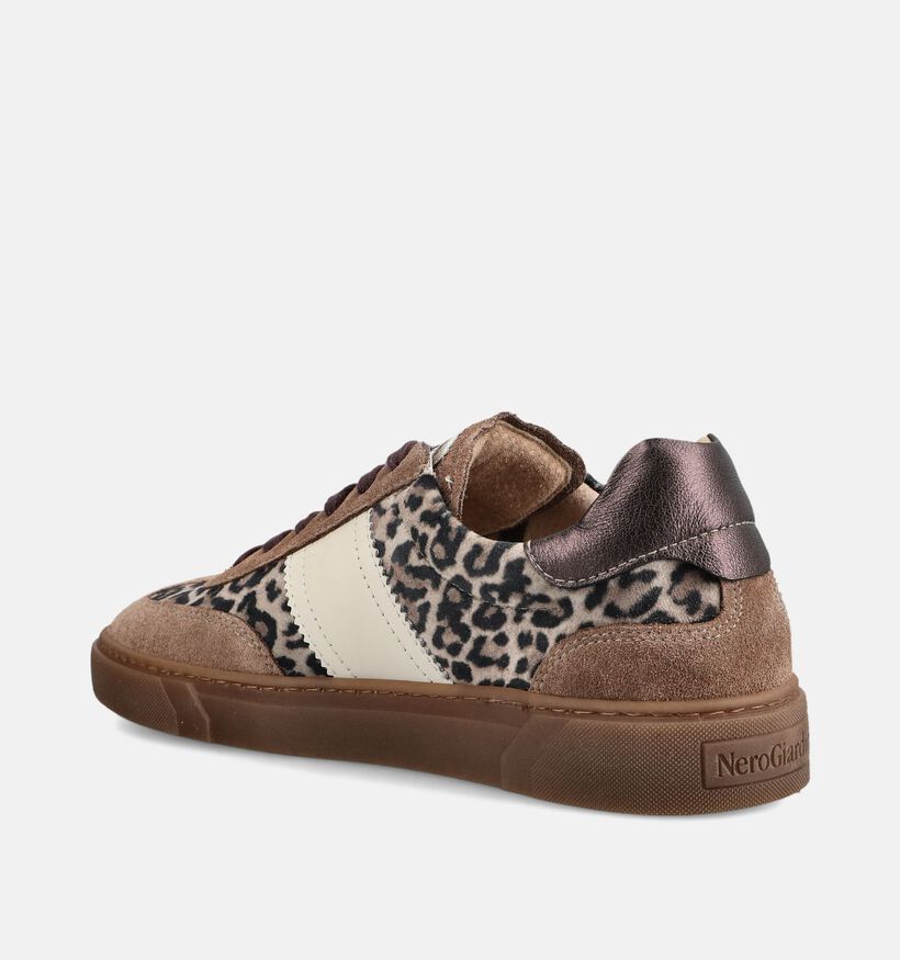 NeroGiardini Baskets en Beige fonc&eacute; pour femmes (379438) - pour semelles orthop&eacute;diques