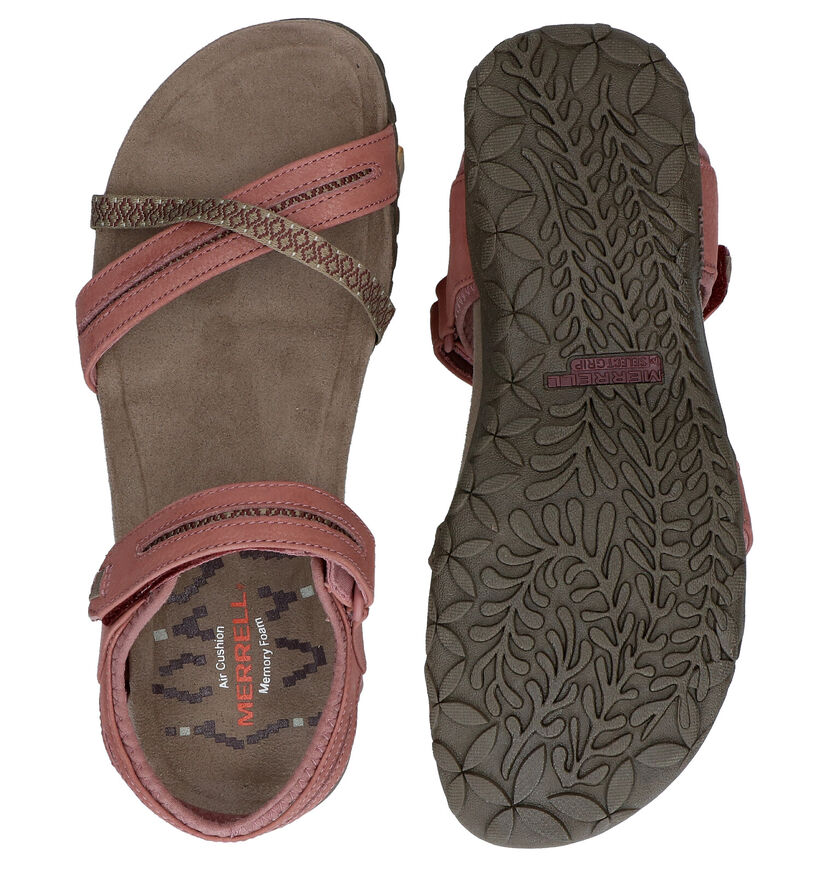 Merrell Terran Cross II Kaki Sandalen in leer (290278)