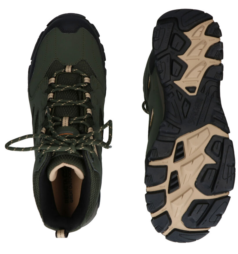 Regatta Holcombe Kaki Wandelschoenen voor heren (331962) - geschikt voor steunzolen