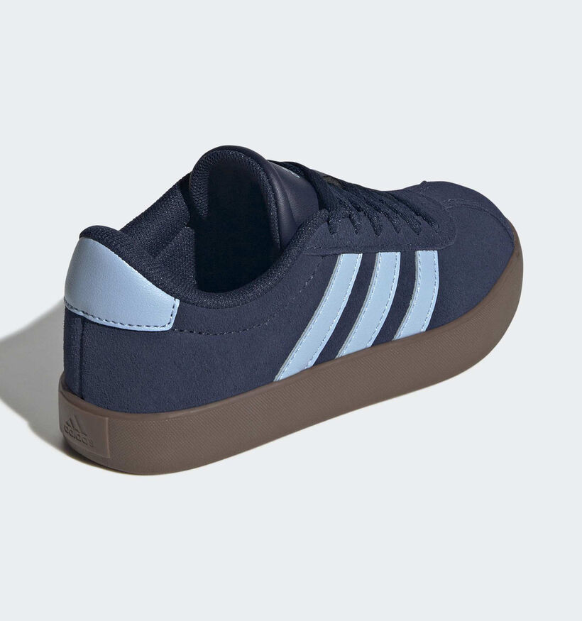 adidas VL Court 3.0 Baskets en Bleu fonc&eacute; pour gar&ccedil;ons (375389)