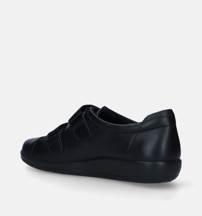 Ecco Soft 2.0 Zwarte Velcroschoenen voor dames (314895) - geschikt voor steunzolen